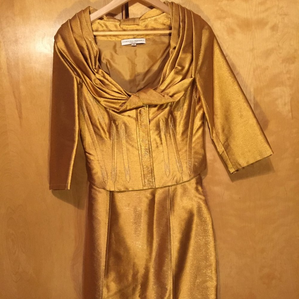 Carolina Herrera - Gold 2 piece dress